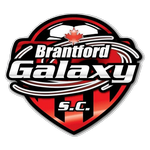 Official logo of Brantford Galaxy football club